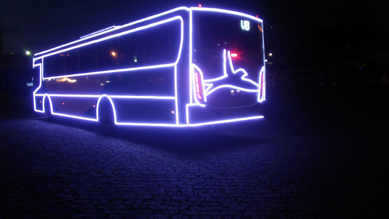 26 ônibus do Grupo Belarmino recebem iluminação especial para o natal