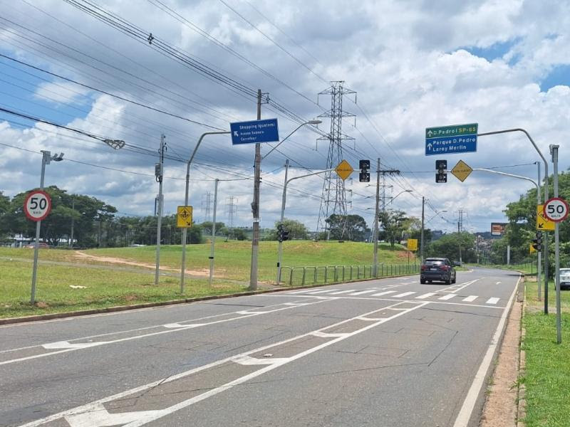 Imediações do Shopping Iguatemi Campinas recebem semáforos para pedestres