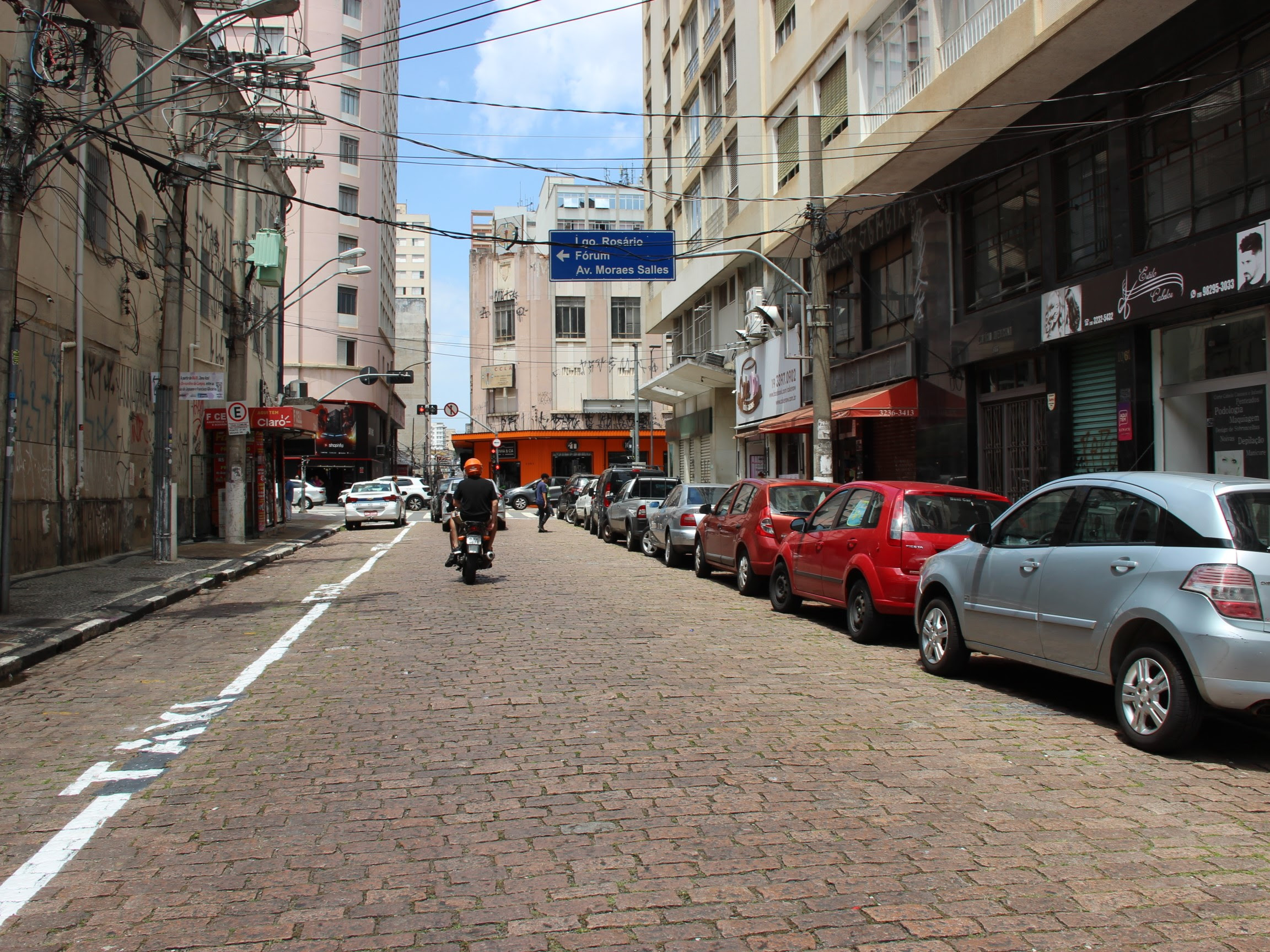 Rua Bernardino de Campos, no Centro de Campinas, terá novas vagas de Zona Azul