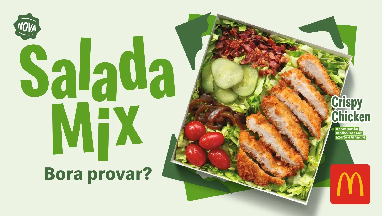 McDonald’s lança novo prato: Salada Mix, com opção de frango ou hambúrguer de carne